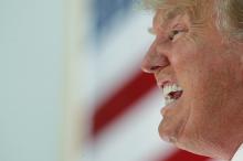 U.S. Republican presidential candidate Donald Trump speaks at a campaign rally in Nashua, New Hampshire, December 28, 2015. PHOTO BY REUTERS/Brian Snyder