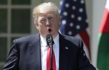 U.S. President Donald Trump speaks about the gas attack in Syria during a joint news conference with Jordan's King Abdullah II in the Rose Garden at the White House in Washington, U.S., April 5, 2017. PHOTO BY REUTERS/Yuri Gripas