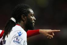 Crystal Palace's Emmanuel Adebayor. PHOTO BY REUTERS/Jason Cairnduff Livepic