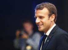 France's President Emmanuel Macron attends the European Union Tallinn Digital Summit in Tallinn, Estonia, September 29, 2017. PHOTO BY REUTERS/Ints Kalnins