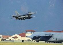 A U.S. Air Force F-16 Fighting Falcon from Aviano Air Base, Italy, deploys to Incirlik Air Base, Turkey, August 9, 2015. PHOTO BY REUTERS/U.S. Air Force