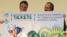 FIFA Secretary General holds banner