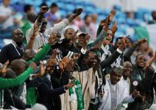 Nigeria fans inside the stadium before the match. PHOTO BY REUTERS/Ivan Alvarado