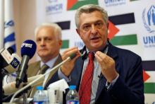 U.N. High Commissioner for Refugees Filippo Grandi speaks during a news conference in Amman, Jordan, October 24, 2016. PHOTO BY REUTERS/Muhammad Hamed