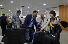 Foreigners wait for their flights as they prepare to leave Yemen via Sanaa Airport, March 28, 2015. PHOTO BY REUTERS/Khaled Abdullah