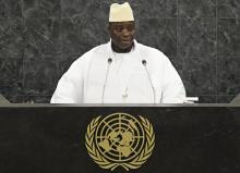 Gambian President Yahya Jammeh addresses the 68th United Nations General Assembly at U.N. headquarters