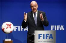 FIFA President Gianni Infantino addresses a news conference after a FIFA Council in Zurich, Switzerland, January 10, 2017. PHOTO BY REUTERS/Arnd Wiegmann