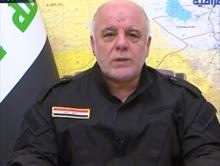 A still image taken from a video shows Iraqi Prime Minister Haider Al-Abadi speaking as he makes a statement on Tal Afar, in Baghdad, Iraq, August 20, 2017. PHOTO BY REUTERS/Al Iraqiya TV