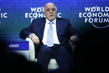 Iraq's Prime Minister Haider al-Abadi attends the session 'A Vision for Iraq' in the Swiss mountain resort of Davos, January 23, 2015. PHOTO BY REUTERS/Ruben Sprich