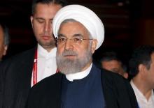 Iran's President Hassan Rouhani arrives for a bilateral meeting with Indonesia's President Joko Widodo on the sideline of the Asian African Conference in Jakarta, April 23, 2015. PHOTO BY REUTERS/Mast Irham