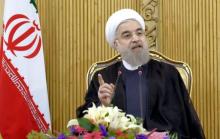 Iranian President Hassan Rouhani speaks after returning from the annual United Nations General Assembly, in Tehran, September 29, 2015. PHOTO BY REUTERS/Raheb Homavandi