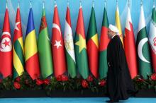 Iranian President Hassan Rouhani arrives the Organisation of Islamic Cooperation (OIC) Istanbul Summit in Istanbul, Turkey, April 14, 2016. PHOTO BY REUTERS/Arif Hudaverdi Yaman