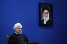 Iran's President Hassan Rouhani attends a news conference in Tehran, Iran, January 17, 2017. PHOTO BY REUTERS/President.ir