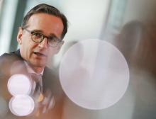 German Justice Minister Heiko Maas attends a cabinet meeting at the Chancellery in Berlin, Germany, April 6, 2016. PHOTO BY REUTERS/Fabrizio Bensch