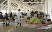 South Sudanese patients inside the surgery ward at the Bor teaching hospital after renewed conflict in Bor, Jonglei state December 11, 2014. PHOTO BY REUTERS/Jok Solomon