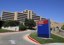 A general view of the Texas Health Presbyterian Hospital in seen in Dallas, Texas