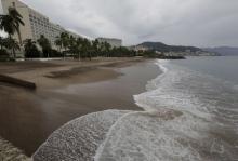 Hotels pictured after tourists were evacuated as Hurricane Patricia approaches the Pacific beach resort of Puerto Vallarta, Mexico, October 23. 2015. PHOTO BY REUTERS/Henry Romero