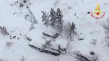 An aerial view shows Hotel Rigopiano in Farindola, central Italy, hit by an avalanche, in this January 19, 2017 handout picture provided by Italy's firefighters. PHOTO BY REUTERS 