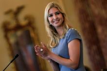 Ivanka Trump applauds at the 2017 Trafficking in Persons Report (TIP) Ceremony at the State Department in Washington, U.S., June 27, 2017. PHOTO BY REUTERS/Yuri Gripas