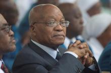 South Africa's President Jacob Zuma before speaking to members of the Twelve Apostles' Church in Christ at the Moses Mabhida Stadium in Durban, South Africa, December 4, 2016. PHOTO BY REUTERS/Rogan Ward