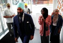 New Democratic Party federal leadership candidate Jagmeet Singh walks through the room at a meet and greet event in Hamilton, Ontario, Canada, July 17, 2017. PHOTO BY REUTERS/Mark Blinch