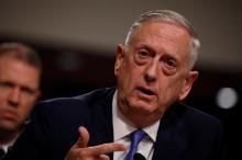 U.S. Secretary of Defense James Mattis testifies before a Senate Armed Services Committee hearing on the "Political and Security Situation in Afghanistan" on Capitol Hill in Washington, U.S., October 3, 2017. PHOTO BY REUTERS/Aaron P. Bernstein