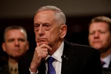 U.S. Defense Secretary James Mattis testifies before the Senate Armed Services Committee on Capitol Hill in Washington, D.C., U.S., June 13, 2017. PHOTO BY REUTERS/Aaron P. Bernstein