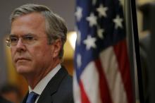 U.S. Republican presidential candidate Jeb Bush waits to speak at the Devine Millimet FITN Candidate Series Forum in Manchester, New Hampshire in this December 8, 2015 file photo. PHOTO BY REUTERS/Brian Snyder 