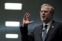 U.S. Republican presidential candidate Jeb Bush speaks at the New Hampshire Forum on Addiction and Heroin Epidemic in Hooksett, New Hampshire, January 5, 2016. PHOTO BY REUTERS/Brian Snyder
