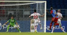 Democratic Republic of Congo's Jeremy Bokila (2nd R) scores a goal against Tunisia during their Group B soccer match of the 2015 African Cup of Nations in Bata, January 26, 2015. PHOTO BY REUTERS/Amr Abdallah Dalsh