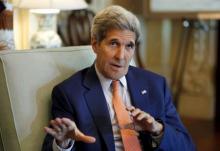 U.S. Secretary of State John Kerry talks to the media after a meeting with Saudi Foreign Minister Adel al-Jubeir at the State Department in Washington, July 16, 2015. PHOTO BY REUTERS/Yuri Gripas