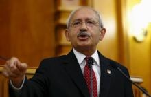 Republican People's Party (CHP) leader Kemal Kilicdaroglu addresses members of parliament from his party during a meeting at the Turkish parliament in Ankara, Turkey, June 30, 2015. PHOTO BY REUTERS/Umit Bektas