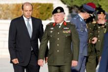 Jordan's King Abdullah (C) arrives for the ceremony of reopening the Martyrs' Memorial and Museum in Amman, Jordan, December 12, 2016. PHOTO BY REUTERS/Muhammad Hamed