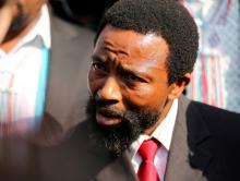 AbaThembu King Buyelekhaya Zwelibanzi Dalindyebo speaks to journalists in Pretoria July 10, 2013. Dalindyebo is the brother of Prince Mankunku Dalindyebo who was found unharmed after he was abducted by four gunmen in the city of Mtata in the Eastern Cape province, police said. PHOTO BY REUTERS/Sumaya Hisham