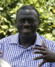 Uganda's main opposition leader Kizza Besigye talks during an interview with Reuters at his home in Kasangati near Kampala, January 13, 2012. PHOTO BY REUTERS/James Akena