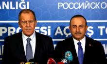 Turkey's Foreign Minister Mevlut Cavusoglu and Russian Foreign Minister Sergei Lavrov attend a news conference in Istanbul, Turkey, January 8, 2020. PHOTO BY REUTERS/Umit Bektas