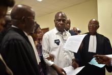 Martin Fayulu, runner-up in Democratic Republic of Congo's presidential election, delivers his appeal contesting the Congo's National Independent Electoral Commission (CENI) results of the presidential election at the constitutional court in Kinshasa, Democratic Republic of Congo, January 12, 2019. PHOTO BY REUTERS/Olivia Acland