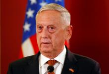 U.S. Secretary of Defense James Mattis attends a news conference in Skopje, Macedonia, September 17, 2018. PHOTO BY REUTERS/Ognen Teofilovski