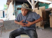 Honduran migrant Juan Marcos Guardado talks to Reuters at a migrant shelter in Reynosa