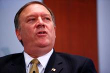 Central Intelligence Agency Director Mike Pompeo speaks at The Center for Strategic and International Studies in Washington, U.S., April 13, 2017. PHOTO BY REUTERS/Eric Thayer