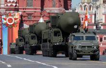 Russian servicemen drive Yars RS-24 intercontinental ballistic missile systems during the Victory Day parade at Red Square in Moscow, Russia, May 9, 2018. PHOTO BY REUTERS/Sergei Karpukhin