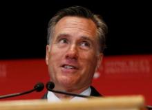 Former Republican U.S. presidential nominee Mitt Romney speaks critically about current Republican presidential candidate Donald Trump and the state of the 2016 Republican presidential campaign during a speech at the Hinckley Institute of Politics at the University of Utah in Salt Lake City, Utah March 3, 2015. PHOTO BY REUTERS/Jim Urquhart