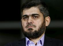 Mohammad Alloush of the Jaish al Islam faction and member of the High Negotiations Committee (HNC) attends a news conference after a meeting with U.N. mediator Staffan de Mistura during Syria Peace talks at the United Nations in Geneva, Switzerland, April 13, 2016. PHOTO BY REUTERS/Denis Balibouse