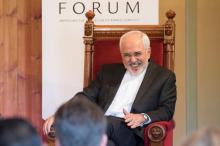 Iran's Foreign Minister Mohammad Javad Zarif smiles during the opening of the Oslo Forum at Losby Gods outside Oslo, Norway, June 13, 2017. PHOTO BY REUTERS/NTB Scanpix/Hakon Mosvold Larsen