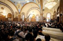 Mourners gather for the funeral of Coptic Christians who were killed in an attack, at the Prince Tadros Church in Minya, Egypt, November 3, 2018. PHOTO BY REUTERS/Mohamed Abd El Ghany