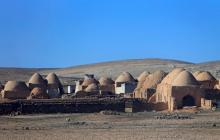 Domed mud houses are pictured in the abandoned village of Rasm al-Nafl, southeast of Aleppo, Syria, January 29, 2017. PHOTO BY REUTERS/Omar Sanadiki
