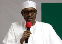 President Muhammadu Buhari addresses members of the National Working Committee during the meeting of the All Progressives Congress (APC) party at the headquarters of the party in Abuja, Nigeria, July 3, 2015. PHOTO BY REUTERS/Afolabi Sotunde