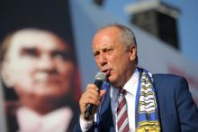 Muharrem Ince, presidential candidate of Turkey's main opposition Republican People's Party (CHP), addresses his supporters during an election rally in Ankara, Turkey, June 22, 2018. PHOTO BY REUTERS/Stoyan Nenov