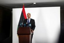 Libya's Deputy Prime Minister Musa Al-Koni visits the media center at the headquarters of the prime minister in Tripoli after a meeting of his Government of National Accord (GNA) held for the first time at the official government headquarters in the capital Tripoli, July 11, 2016. PHOTO BY REUTERS/Hani Amara