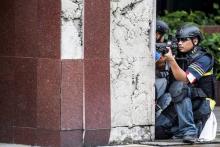 Indonesian Navy special forces take part in an anti-terror drill in Jakarta, December 20, 2015 in this photo. PHOTO BY REUTERS/M Agung Rajasa/Antara Foto